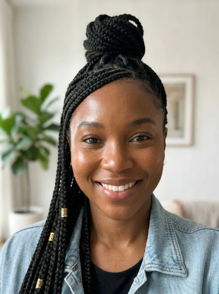 Half-Up Lemonade Braids