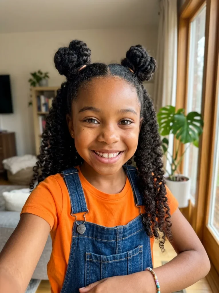 Half-Up Space Buns