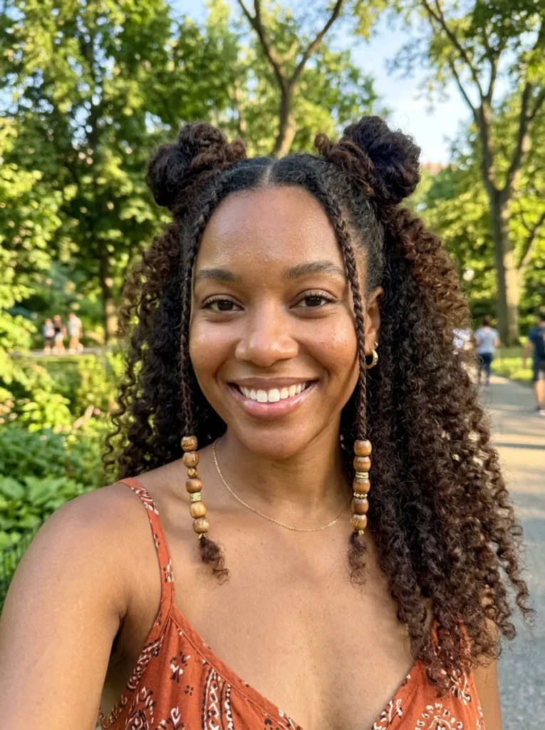 Half-Up Space Buns