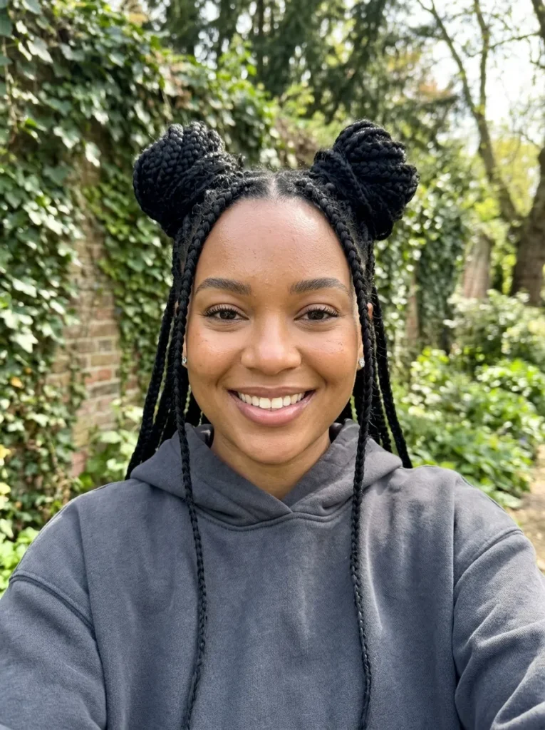 Half Up Space Buns