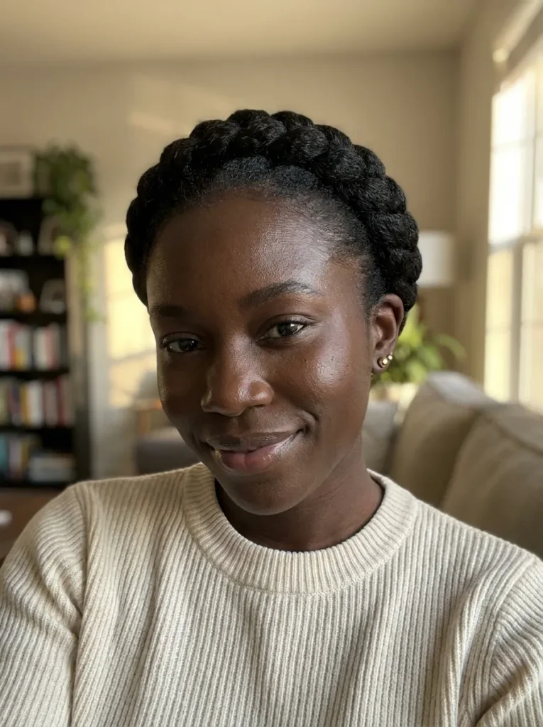 Halo Braids Hairstyles for Black Hair