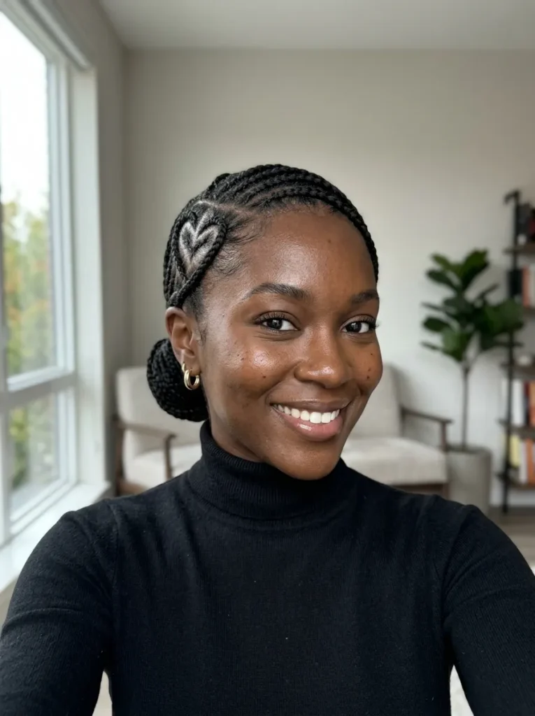 Heart Design Side Braids