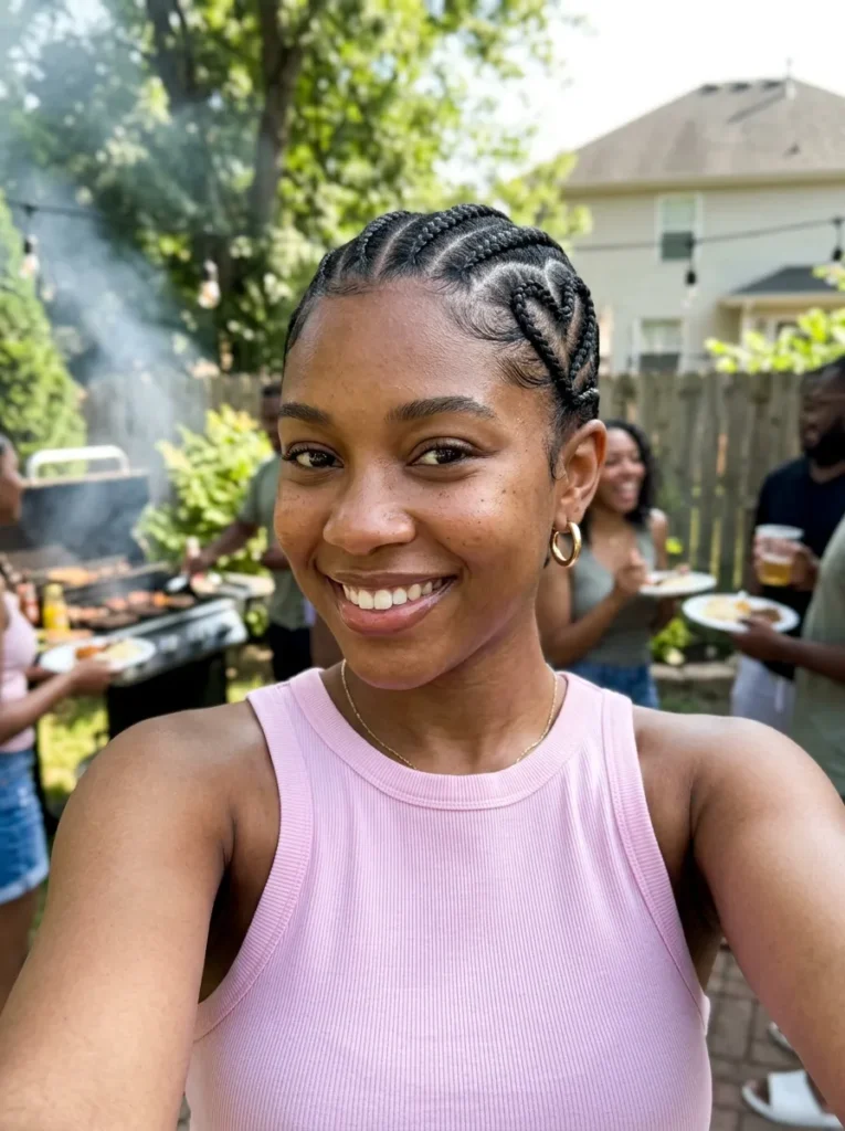 Heart Shaped Cornrows