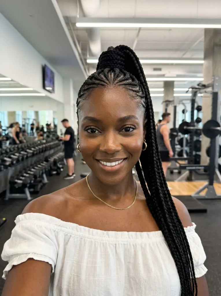 High Braided Ponytail