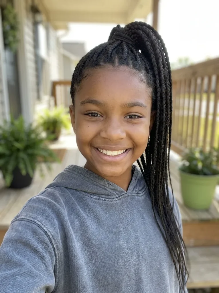 High Braided Ponytail