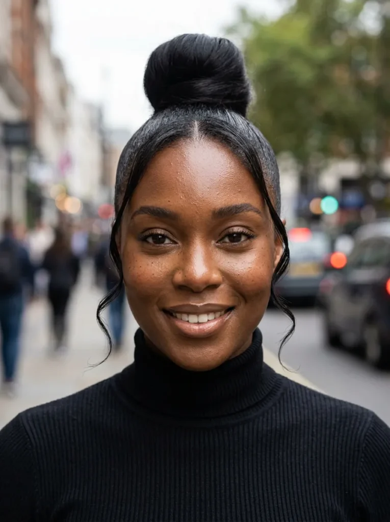 High Bun with Tendrils