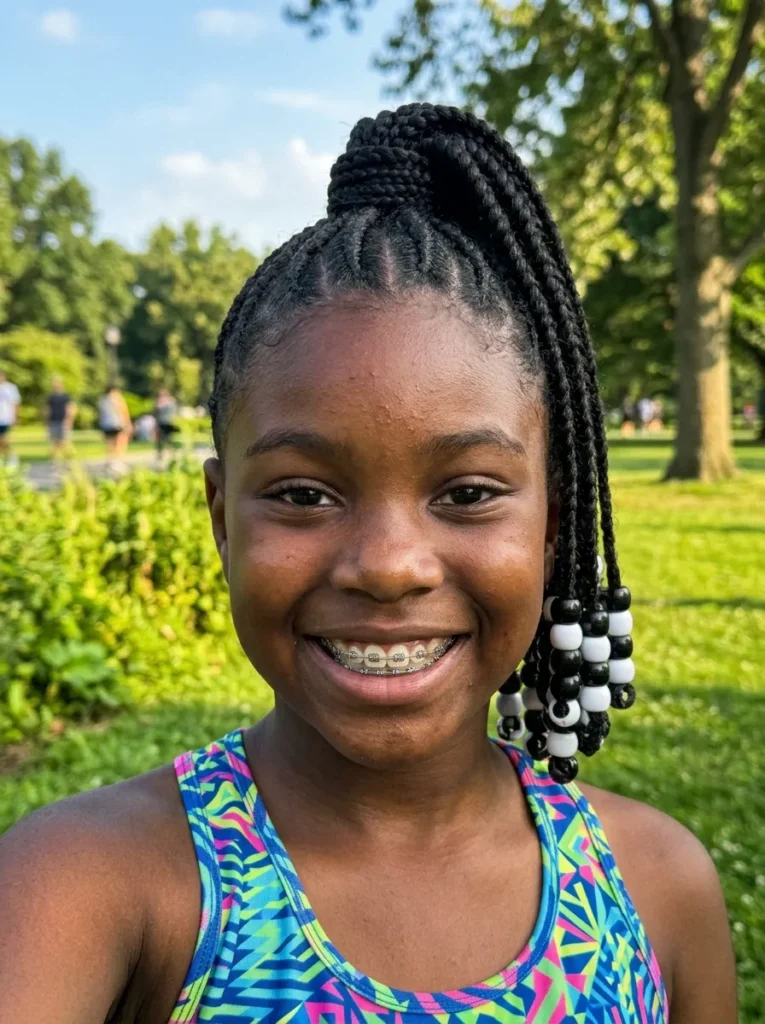 High Ponytail Cornrows