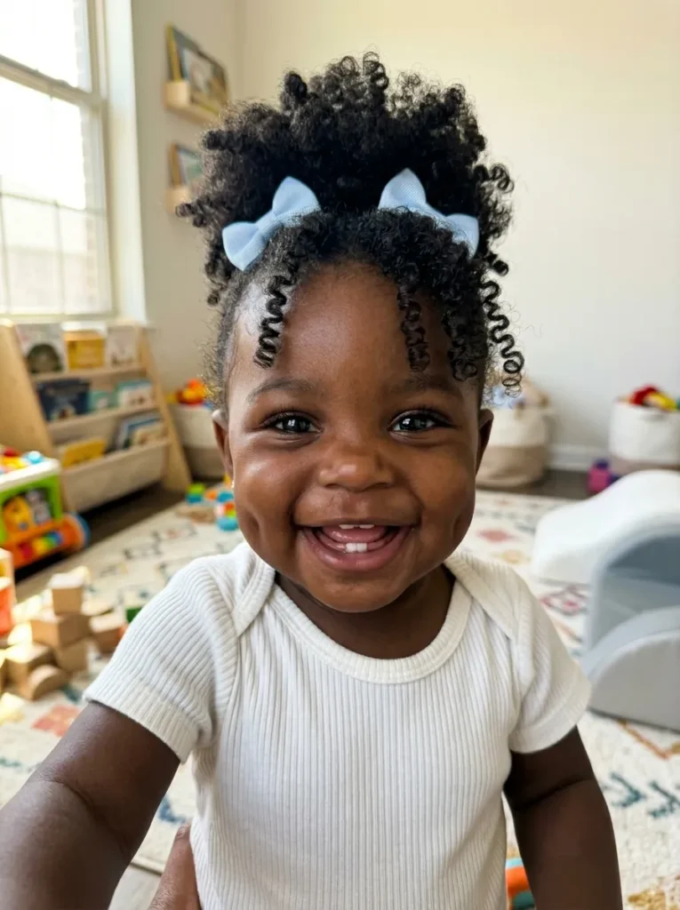 High Ponytail With Mini Bows