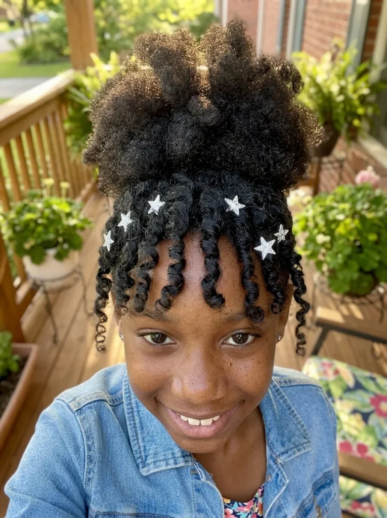 High Puff With Bangs