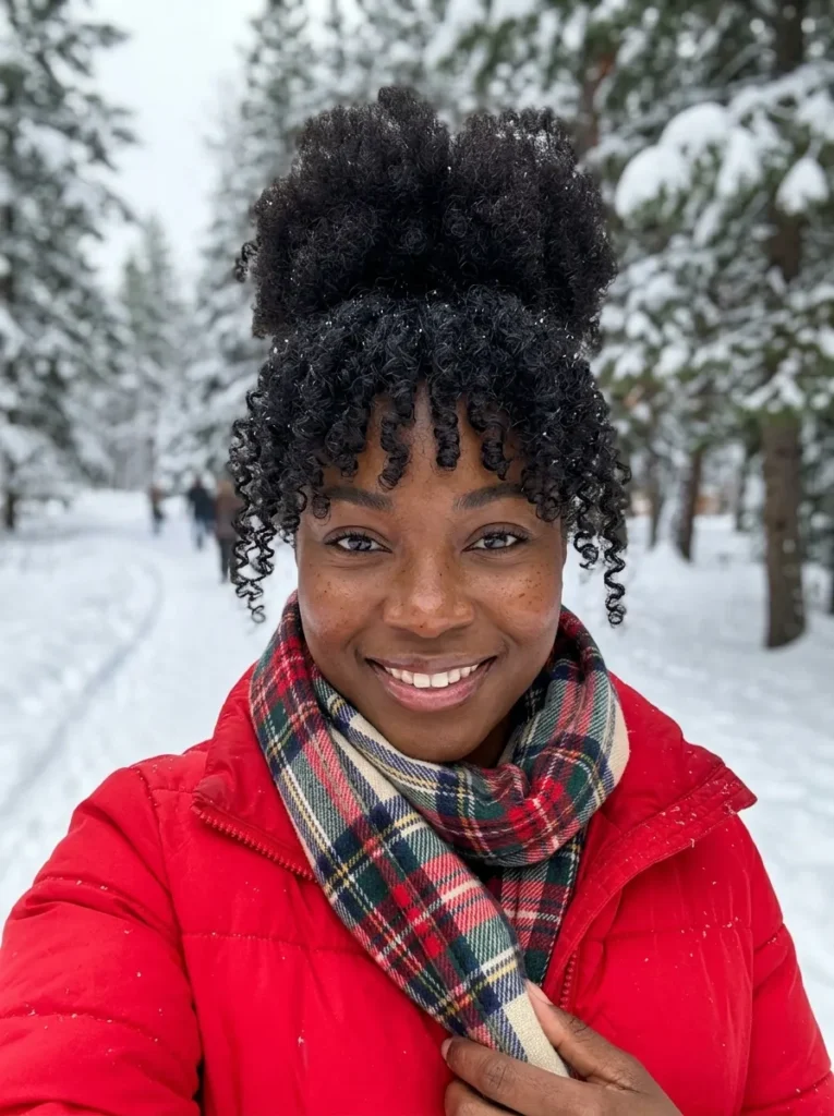 High Puff with Bangs