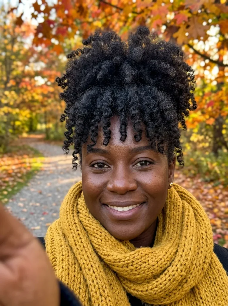 High Puff with Bangs