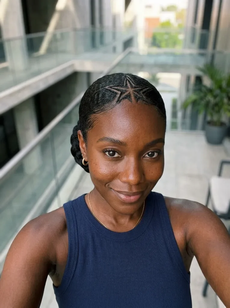 Intricate Star-Parted Bun