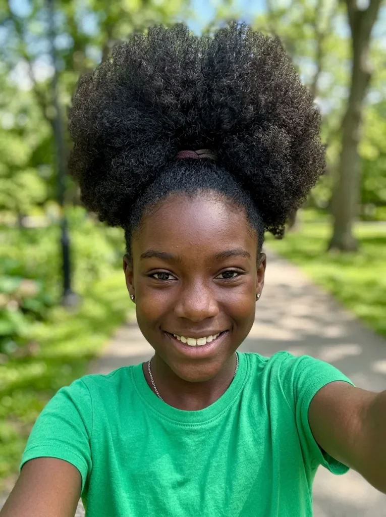 Jumbo Puff Hairstyles For Kids