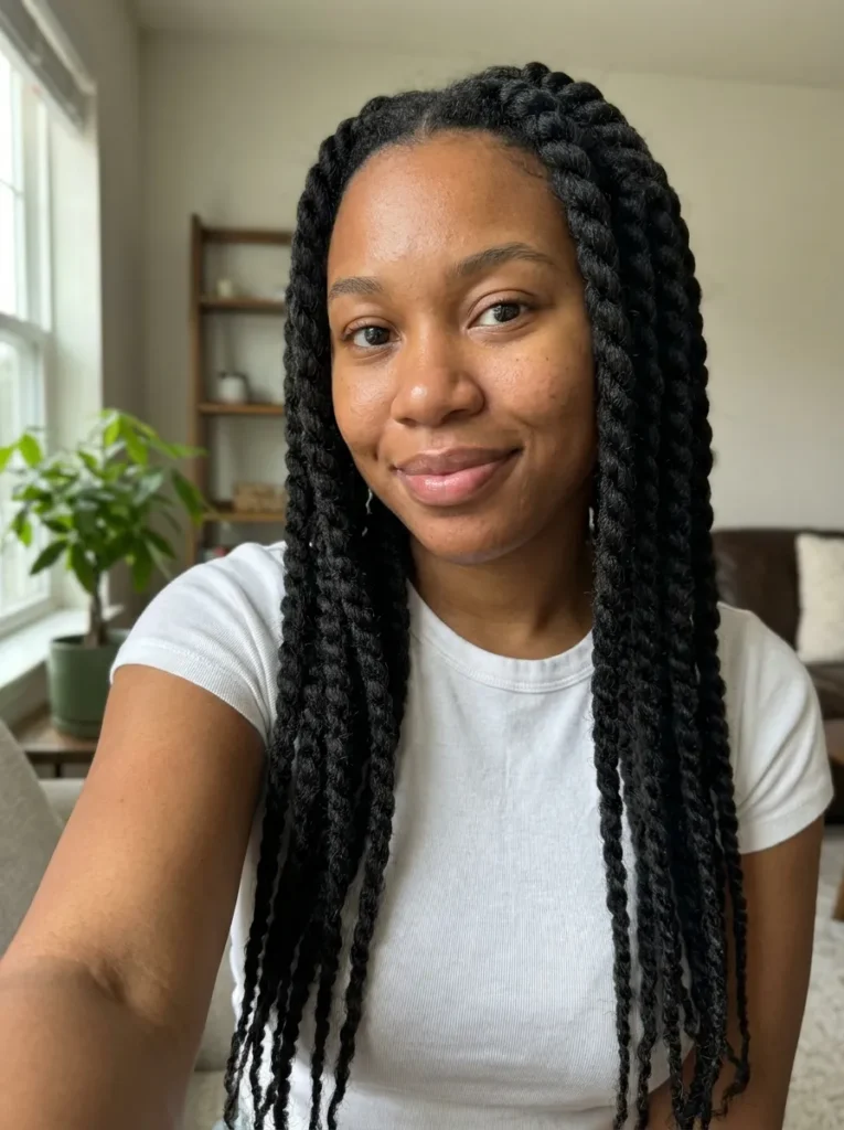 Jumbo Twists Hairstyles For Natural Hair