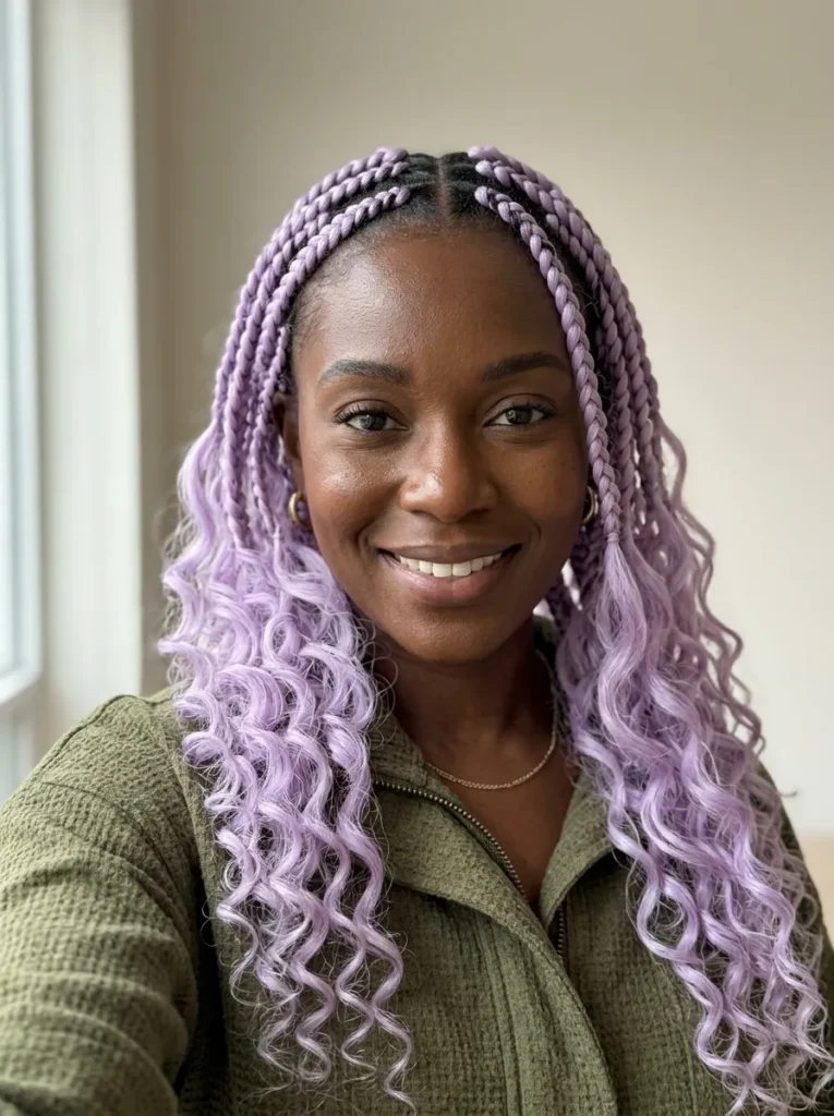 Lavender Goddess Braids