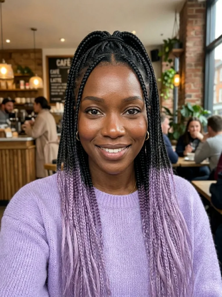 Lavender Hidden Braids