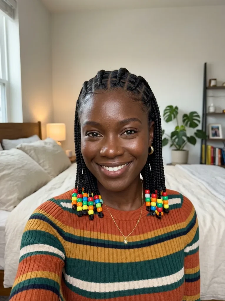 Layered Geometric Box Cornrows