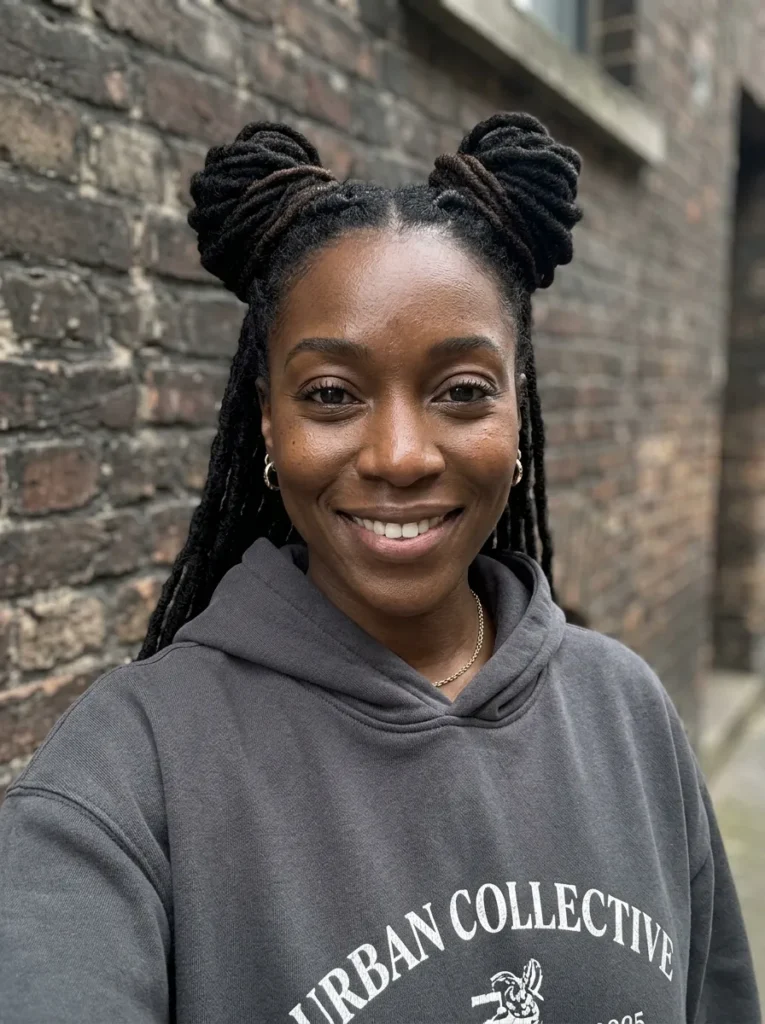 Locs Tied Into Buns