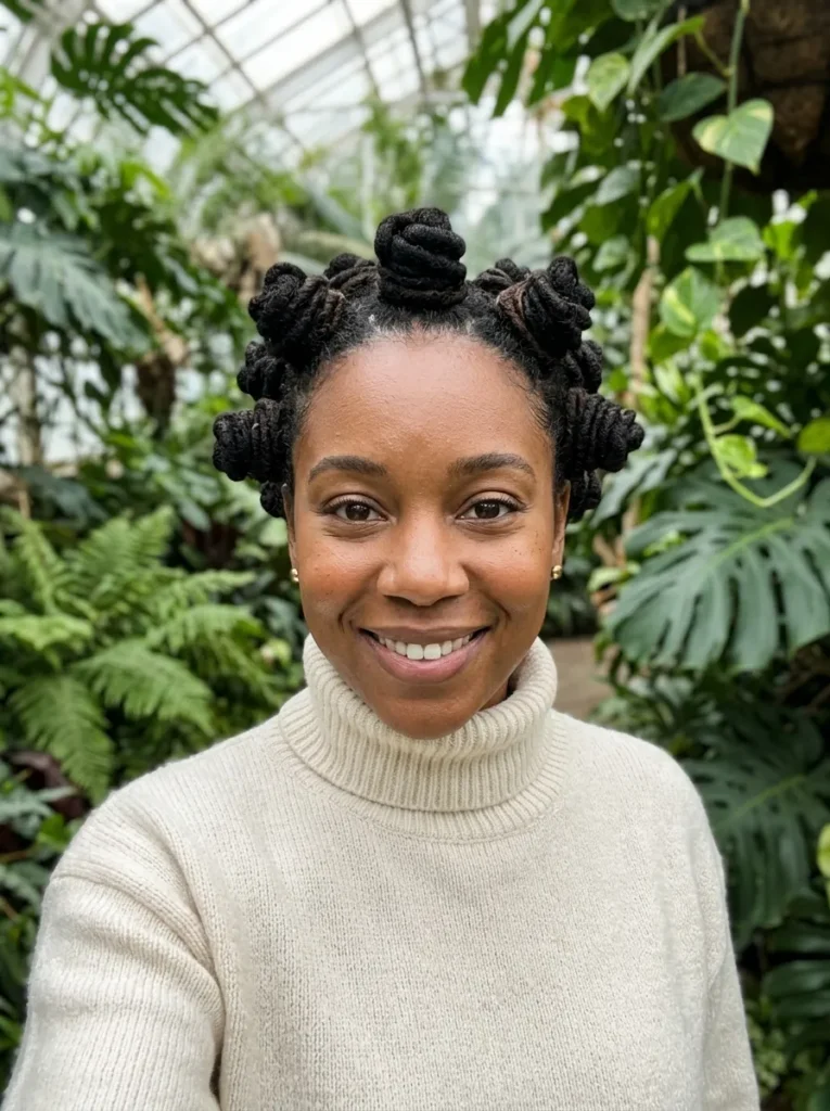 Locs Wrapped Into Knots