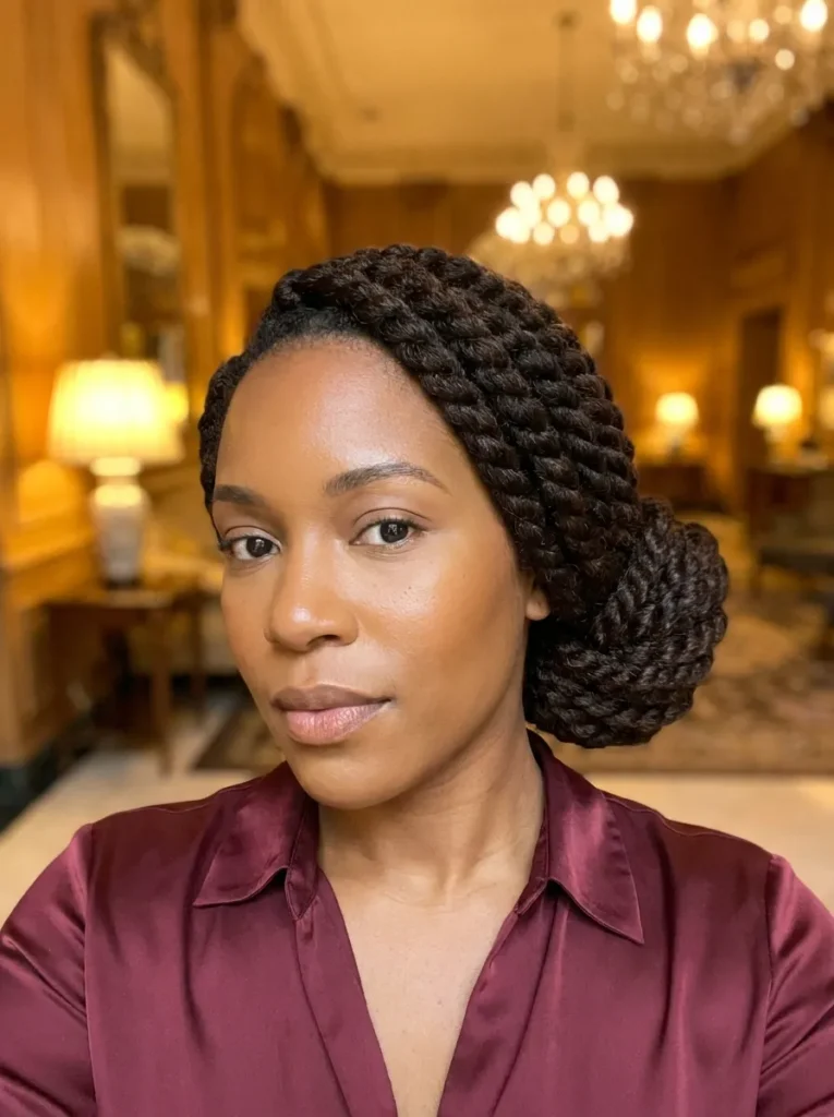 Low Bun Twists