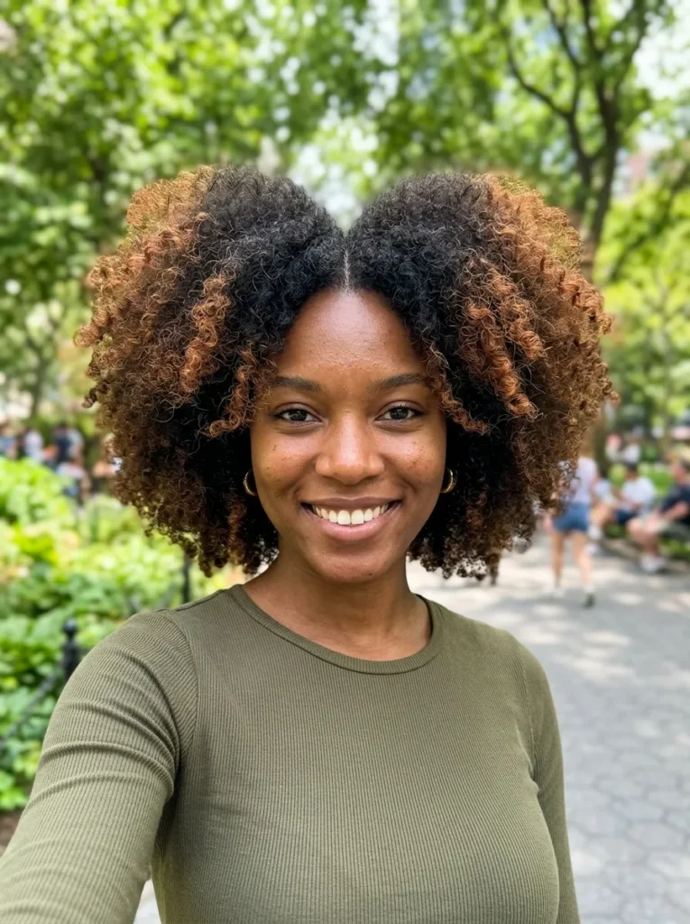 Middle Part Natural Hairstyles