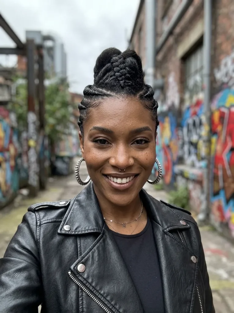Mohawk-Inspired Braided Updo