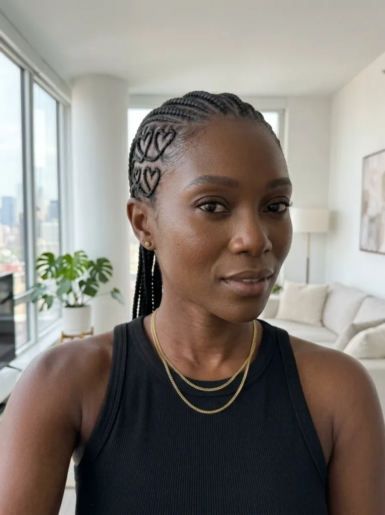 Multi-Heart Layered Back Braids