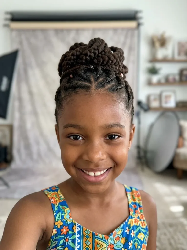 Natural Hairstyles For Kids Updo