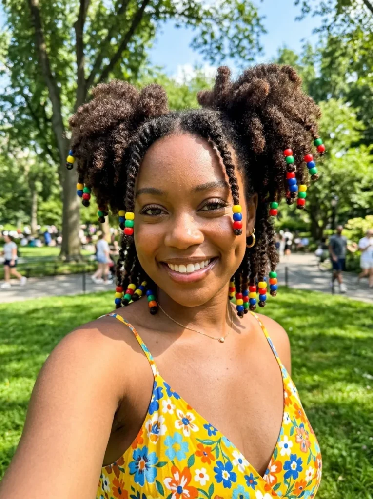 Nostalgic Beaded Pigtails