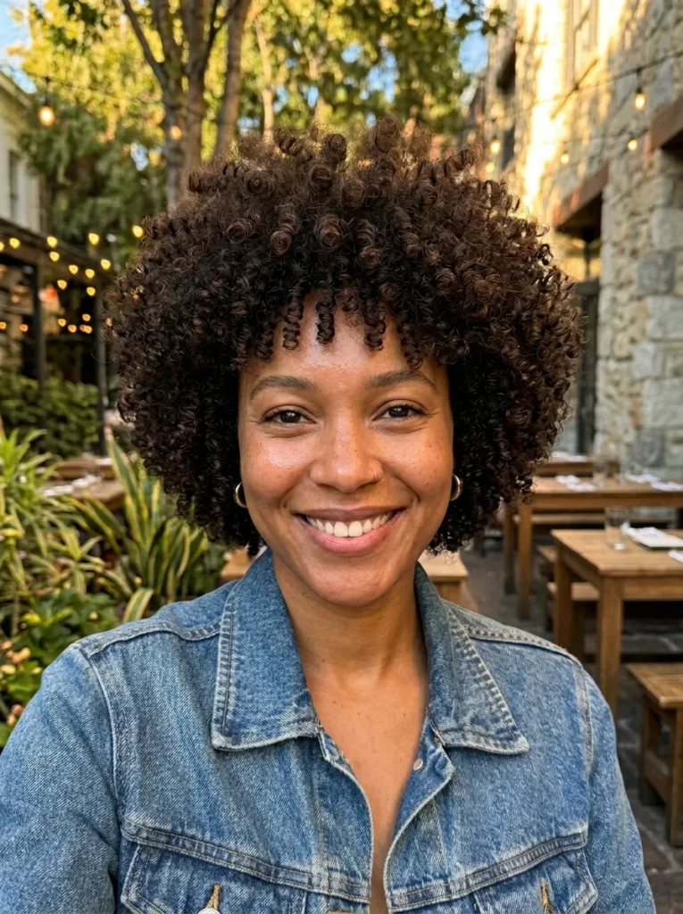 Rounded Curly Bob