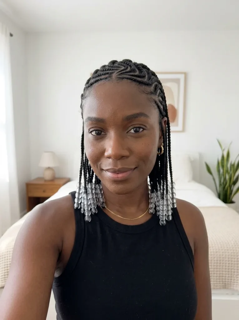 S-Shaped Swirl Cornrows