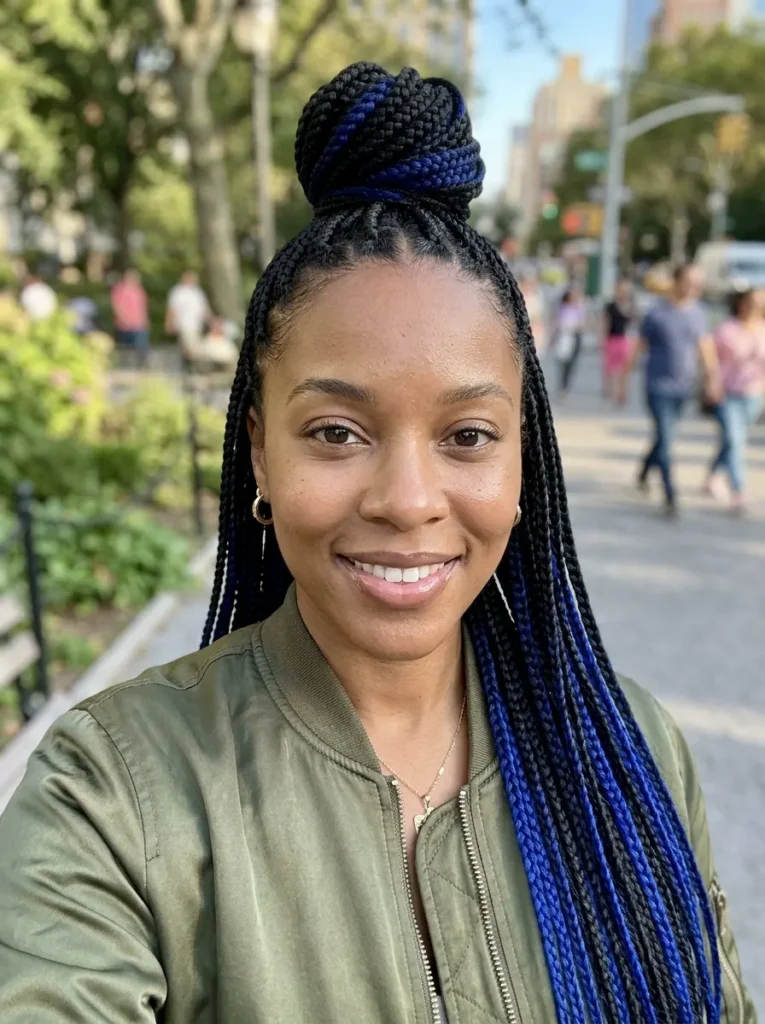 Sapphire Blue Hidden Braids