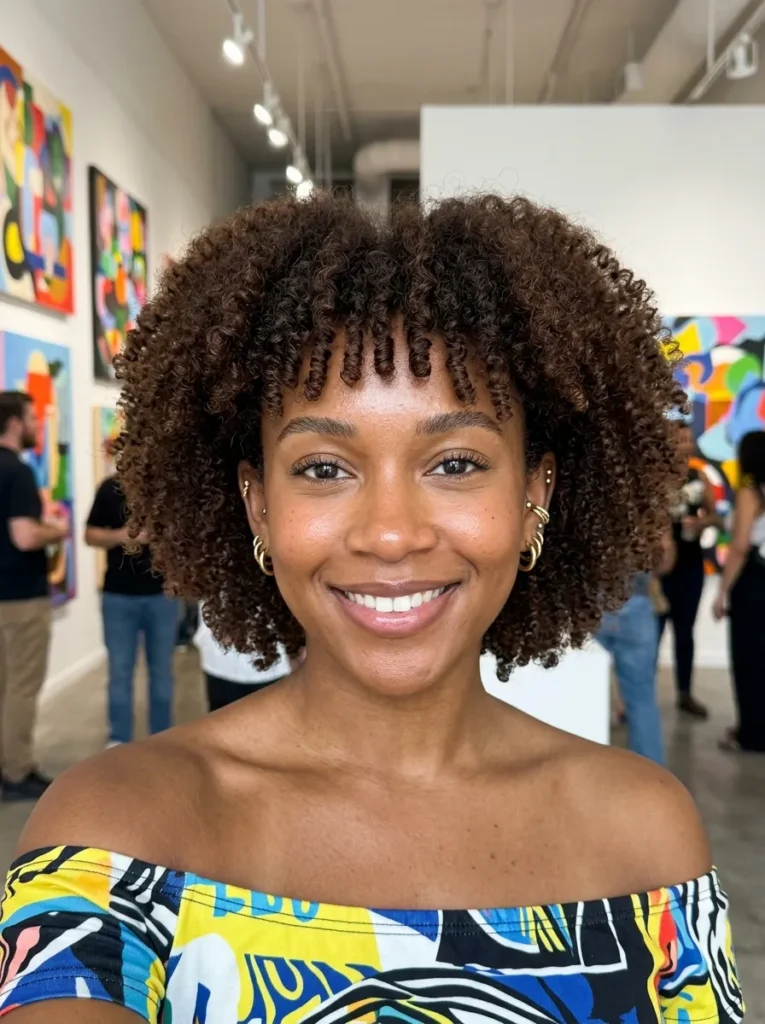 Short Bangs and Coils