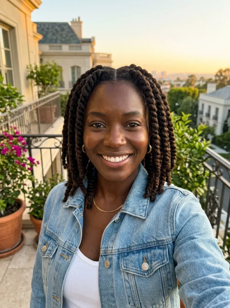Shoulder-Length Chunky Twists