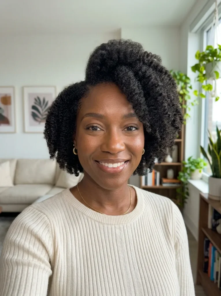 Side Part Afro