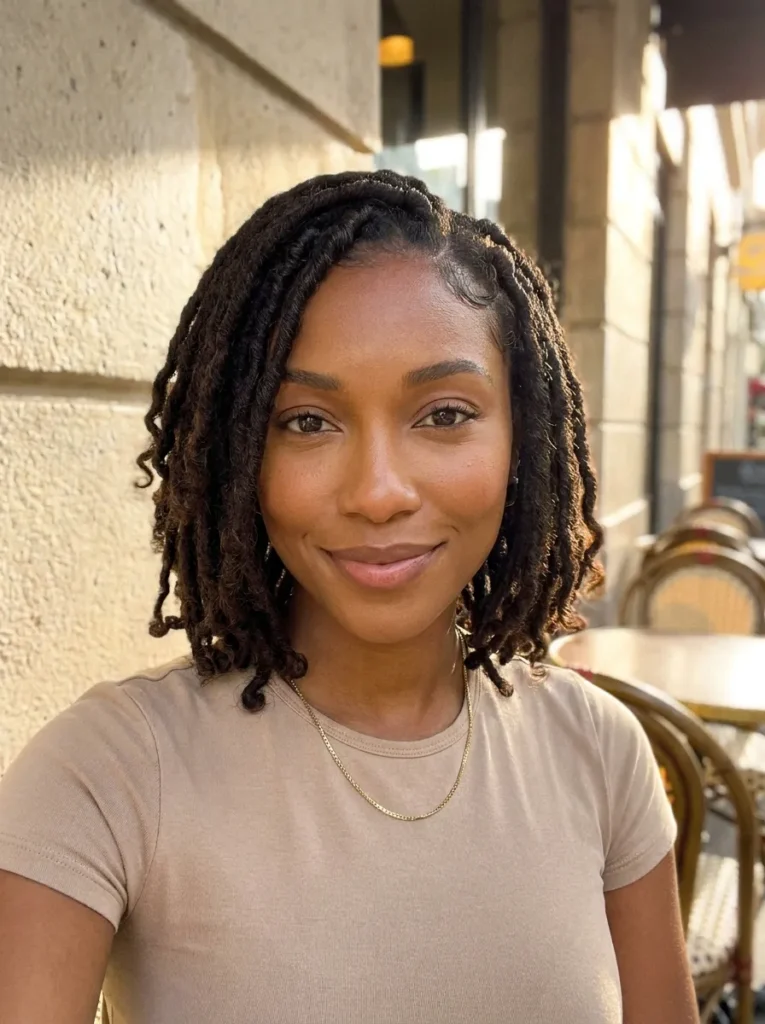 Side-Part Loc Knot Bob