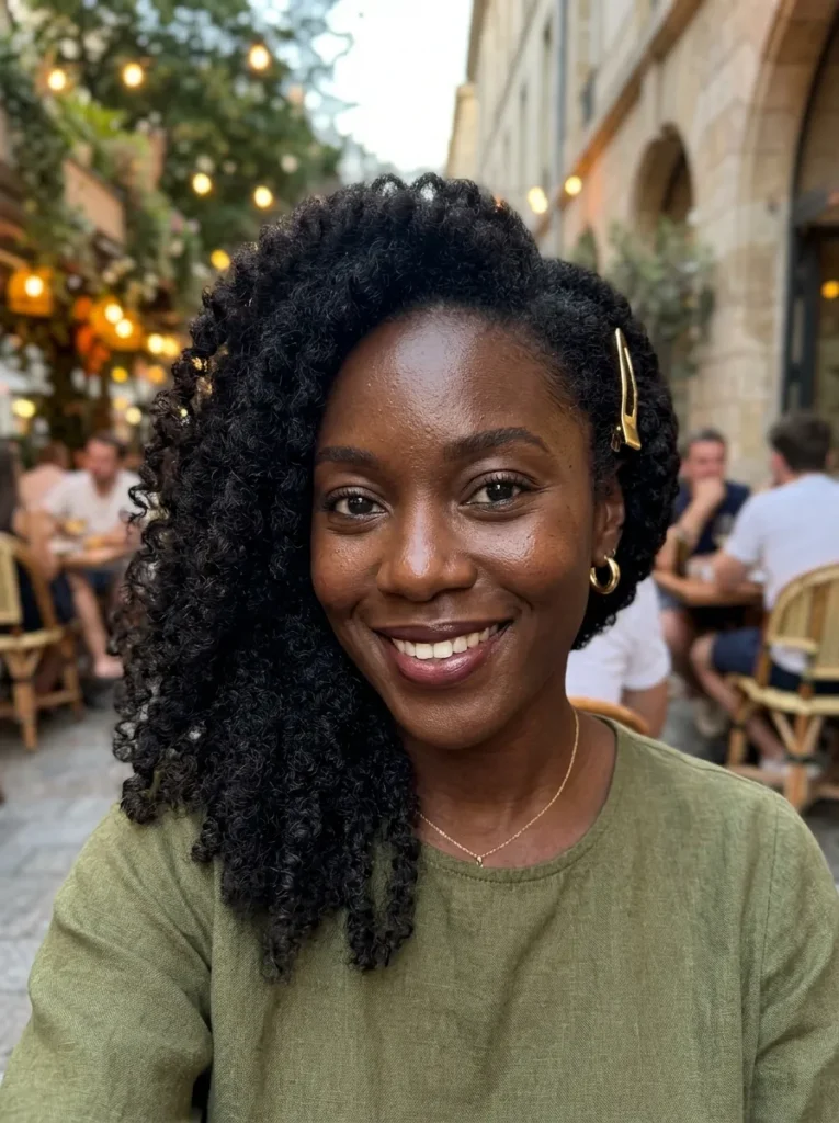 Side-Swept Afro