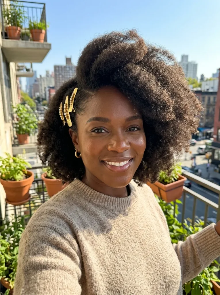 Side-Swept Afro