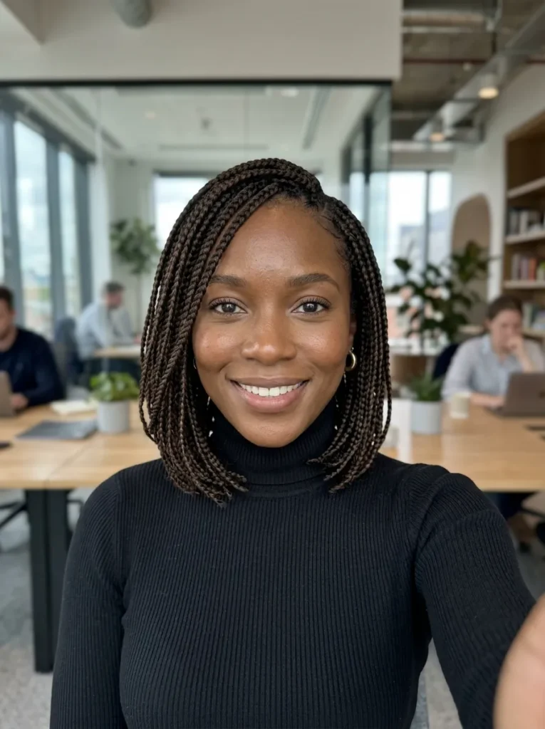 Side-Swept Braided Bob