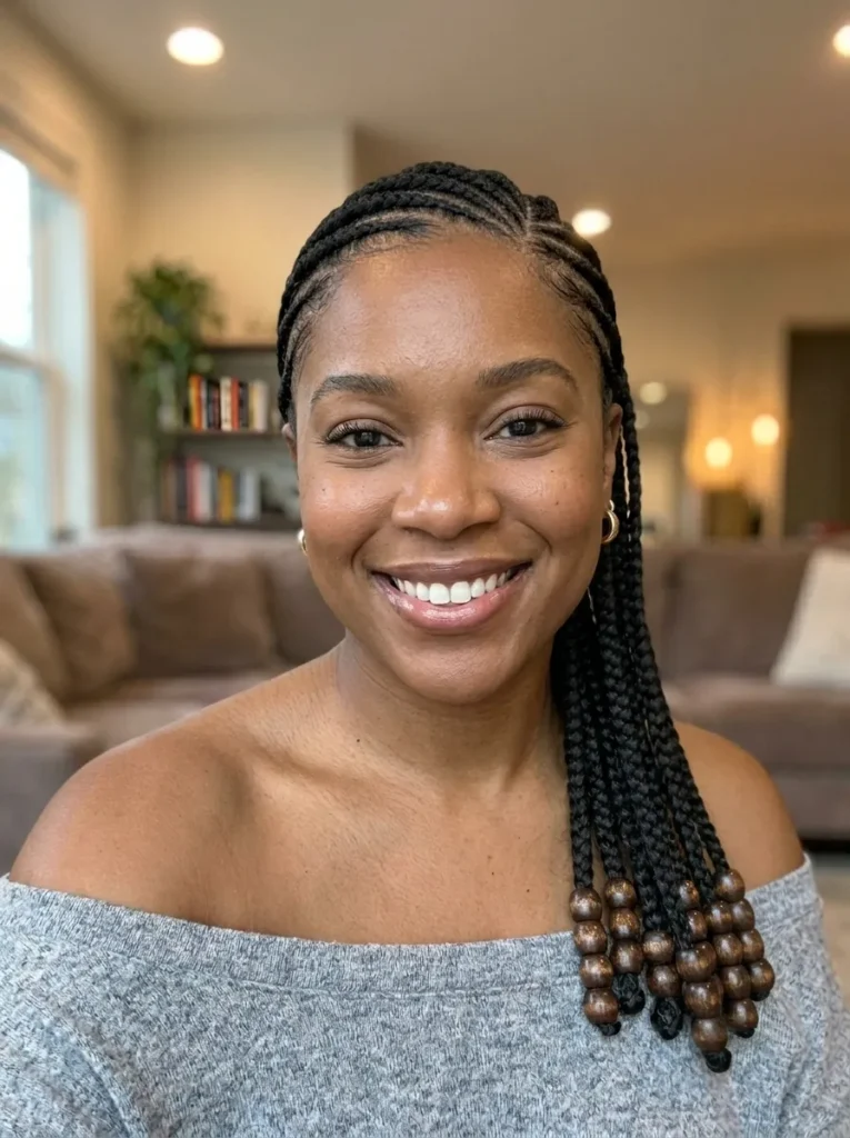 Side-Swept Goddess Braids