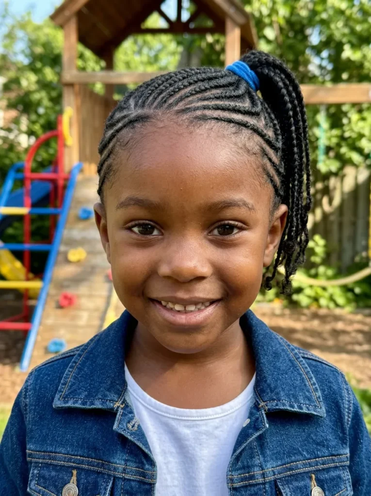 Simple Straight Back Braids