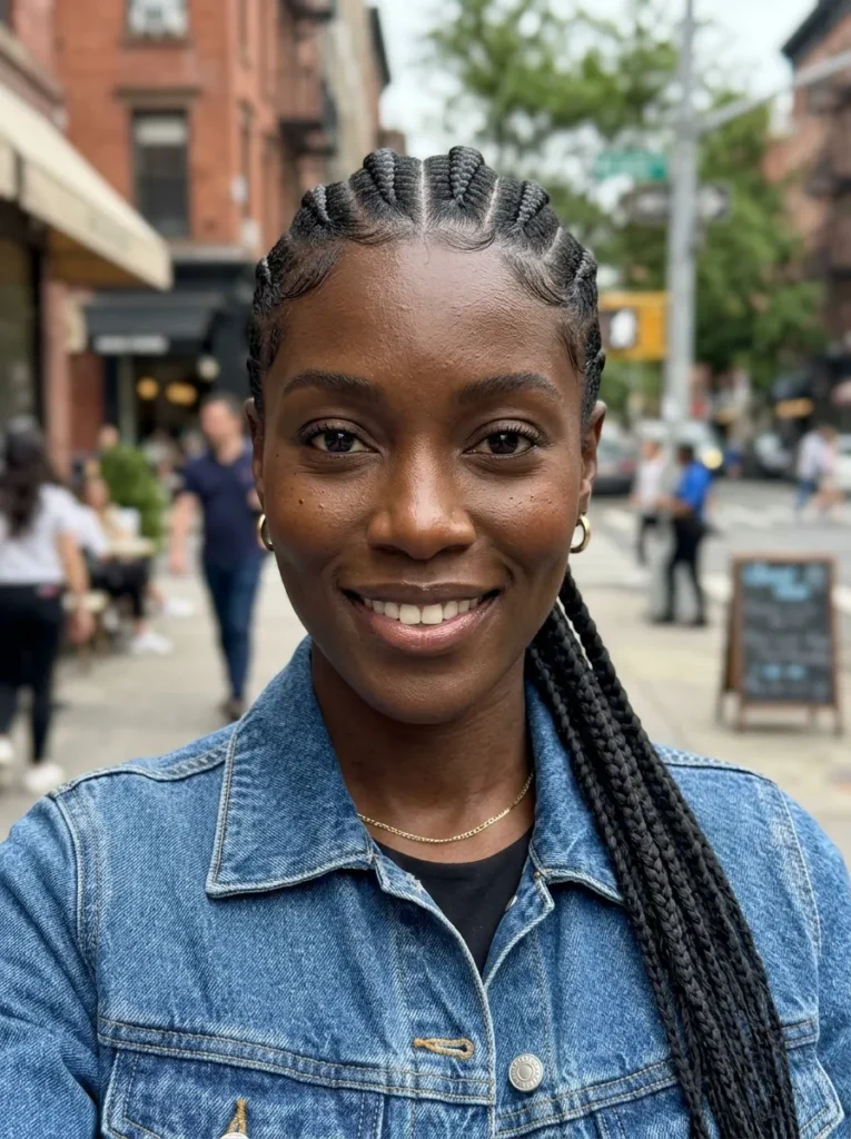 Sleek Cornrow Ponytail