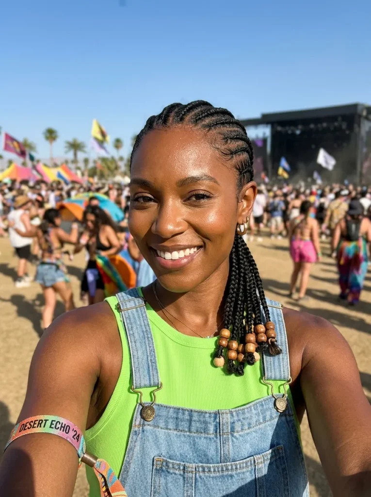 Sleek Cornrow Ponytail