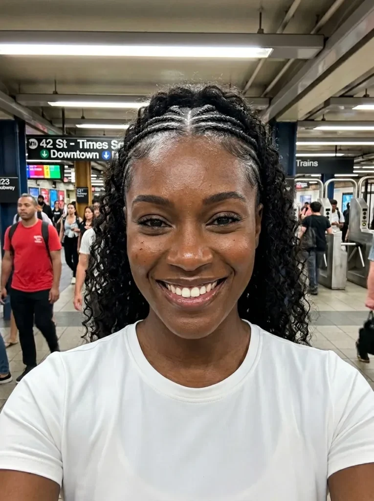 Sleek Cornrow Ponytail