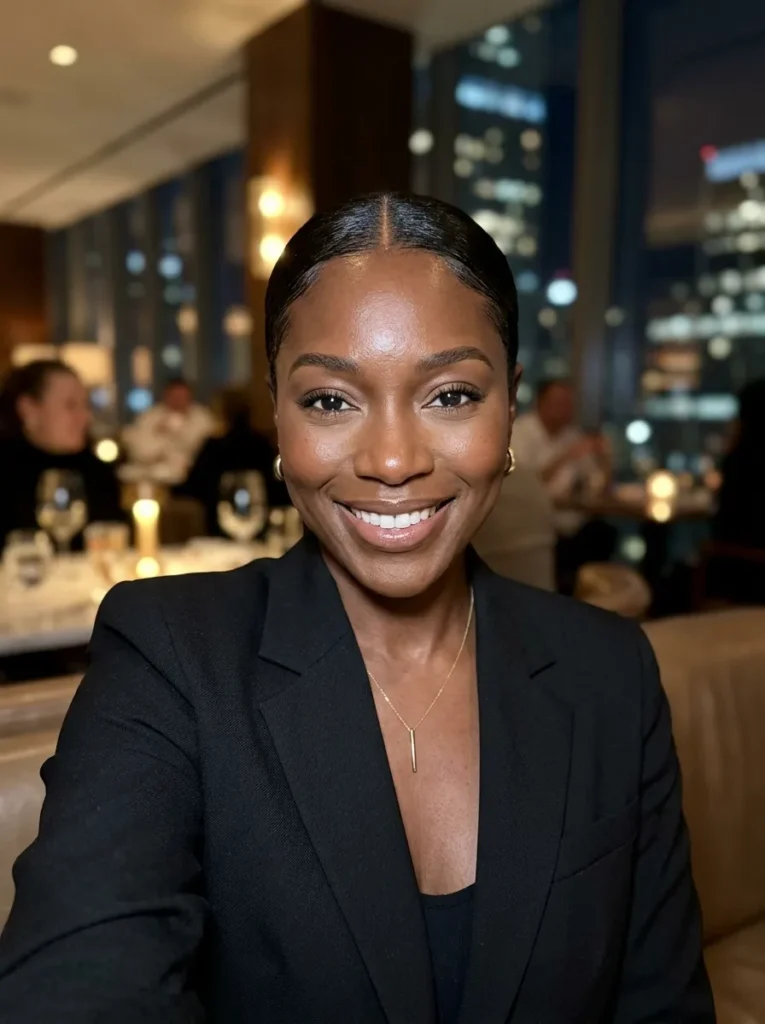 Sleek Middle Part Knot