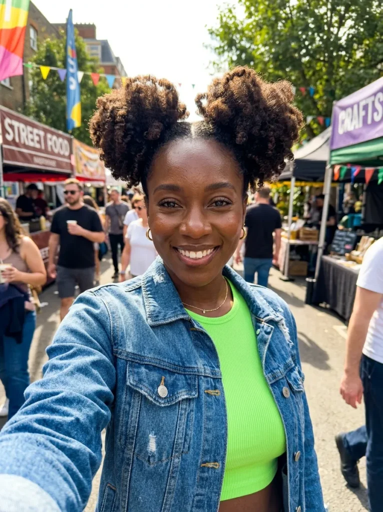 Space Buns Hairstyles For Black Women
