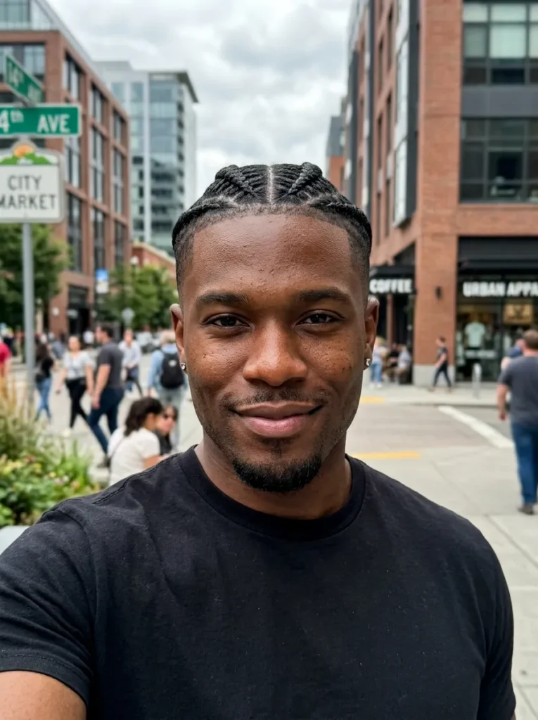 Spider Web Braids Low Fade