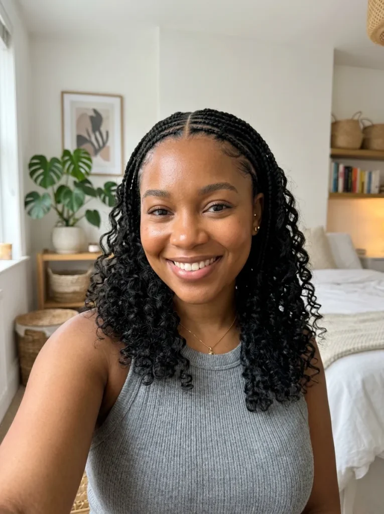 Stitch Braids With Curls