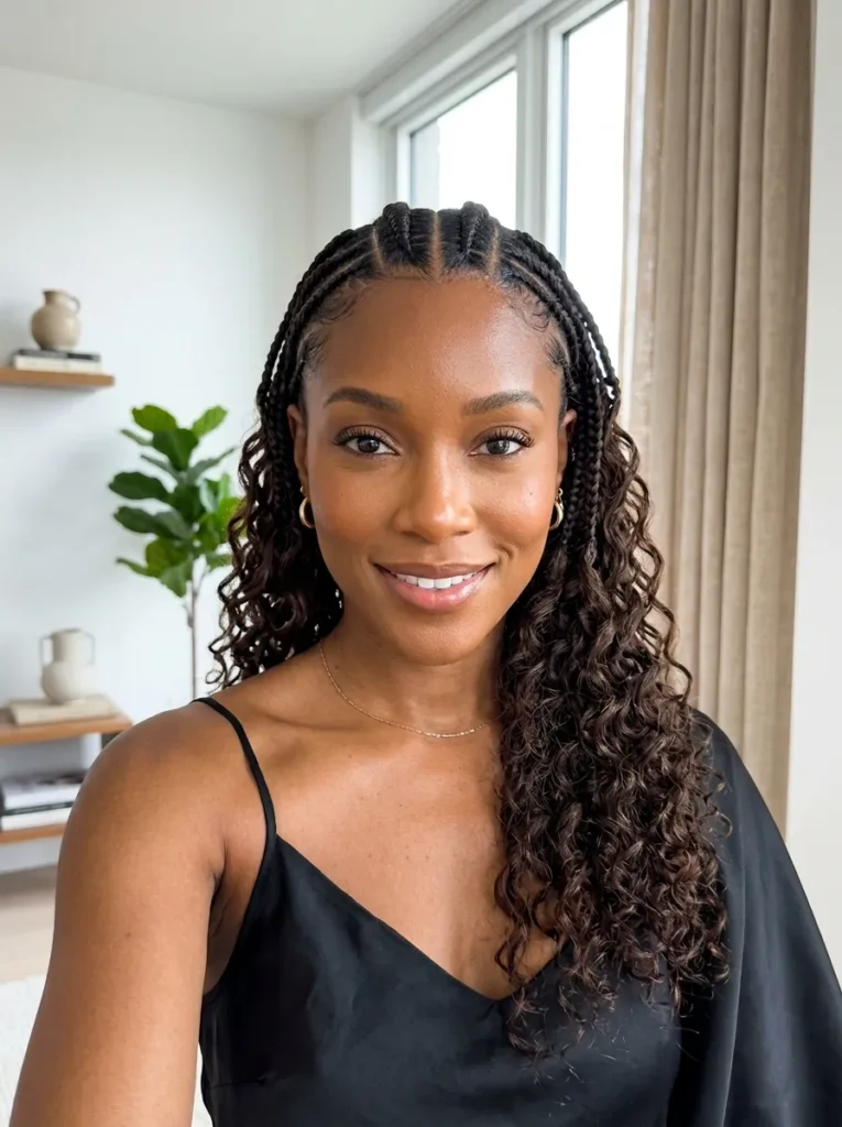 Stitch Braids With Curly Ends