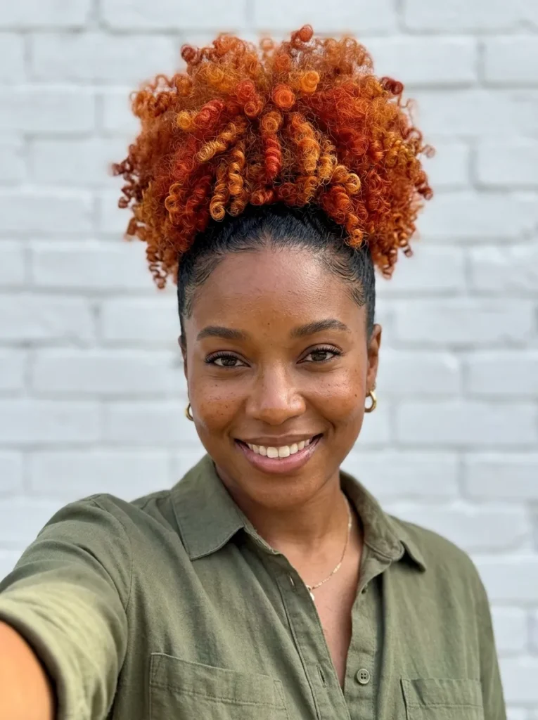 Sunset Orange High Puff